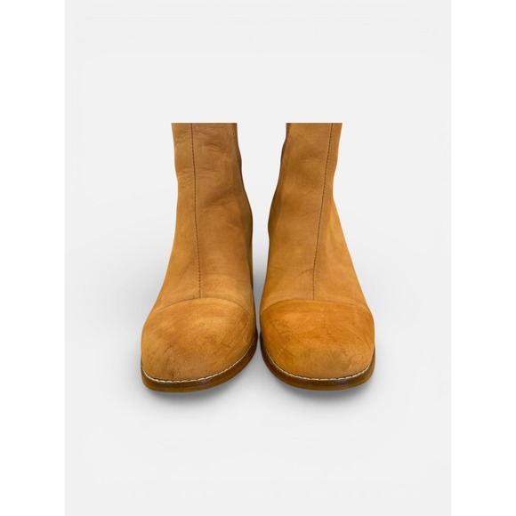 Toms Esme Heeled Boot  Tan Oiled Nubuck, Size 7 - Picture 11 of 16